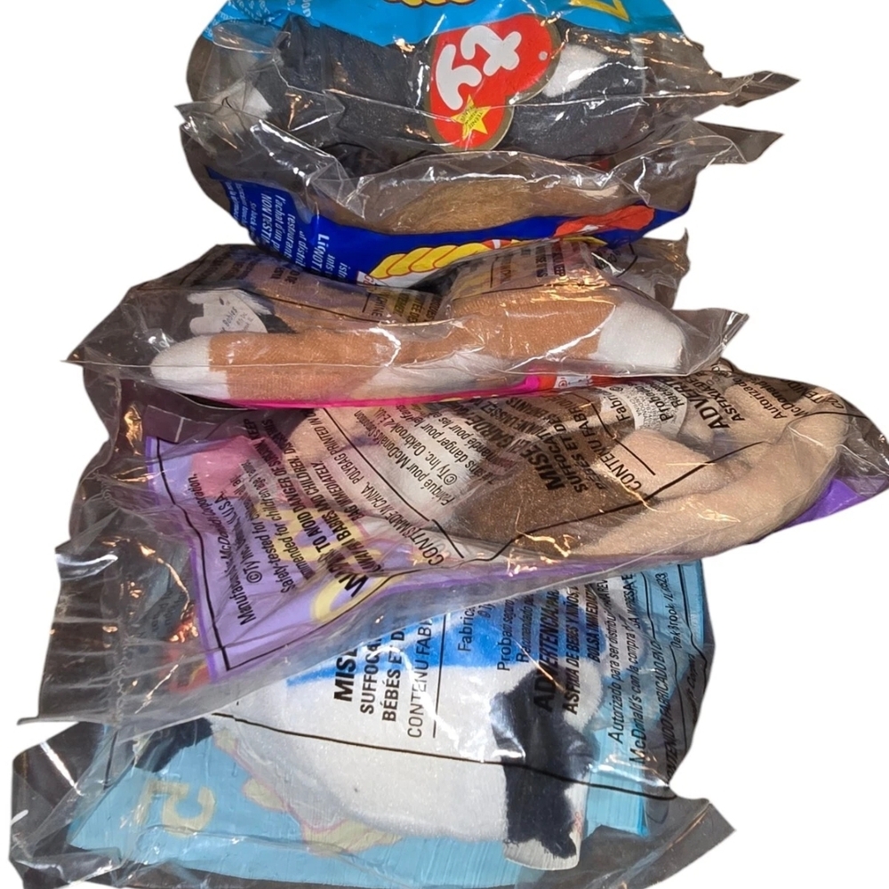NEW 5pc Mystery McDonald's TY Beanie Babies Lot